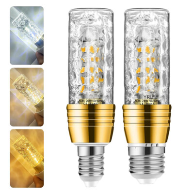 LED 9W Corn Lamp E27 E14 Water Ripple Bulbs Light Emergency Candle Bulb 110/220V