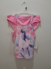 Girls Size XL 14-16 Wonder Nation Tankini Swim Suit Bathing Suit UPF 50 NWT