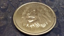 Lion Head antique bronze coin card guard with minor errors