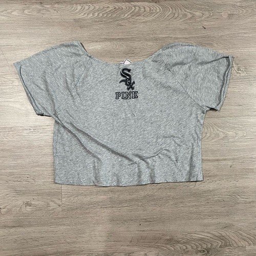 Victoria's Secret Pink Chicago White Sox Baseball Cropped T-Shirt - Picture 4 of 4
