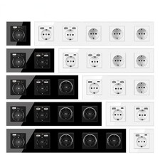 Glass Panel Wall Socket Power Outlet Electric...