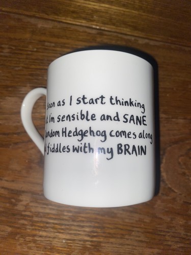 Edward Monkton The Random Hedgehog Mug McLaggan Smith Bone China Discontinued - Picture 2 of 12