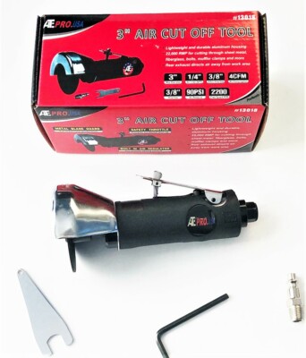 ATE PRO 3'' PROFESSIONAL PNEUMATIC AIR CUT OFF TOOL COMPRESSOR HOSE #13018