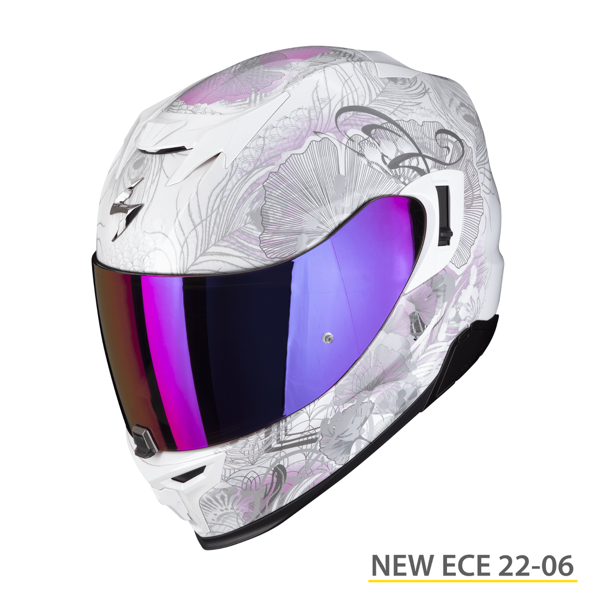 Full Face Helmet Women Scorpion Exo 520 EVO Melrose White L ECE