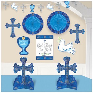First Communion Room Party Decorations Table Wall Banner Religious