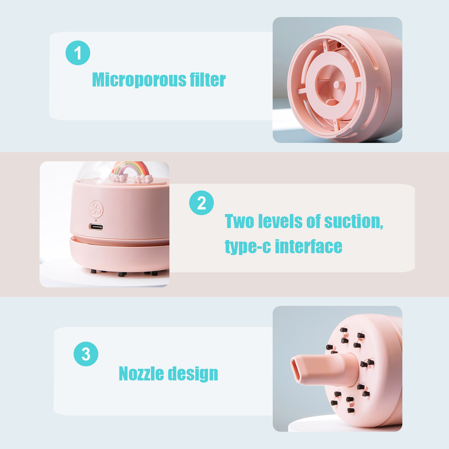 Dust Cleaner Mini Desktop Vacuum Cleaner Table Dust Sweeper USB ...