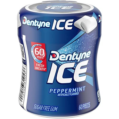 Dentyne Ice Peppermint Sugar Free Gum 4 Bottles of 60 Pieces 240 Total Pieces - Picture 2 of 12
