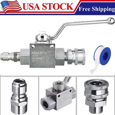 Hydraulic High Pressure Shut-Off Ball Valve,3/8In NPT,2 Way,4500psi Flow Control