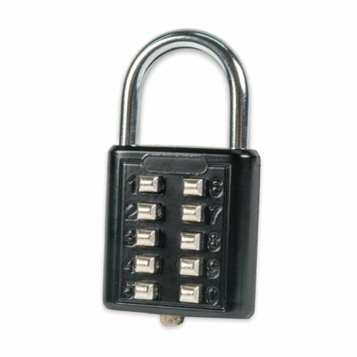 FJM Security Combination Padlock-Small Push Button for Luggage, Box, Diary New - 第 1/4 張圖片