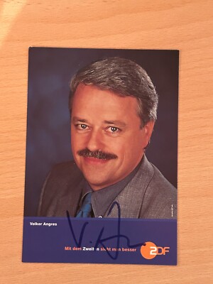 Volker Angres - ZDF - autograph card original signed - #28929