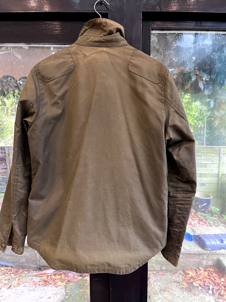 BARBOUR REELIN WAX Jacket Medium Khaki Men’s, Buttoned eBay