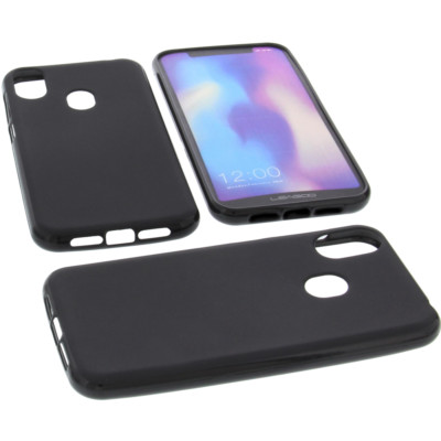 Tasche für Leagoo S9 Handytasche Schutz Hülle TPU Gummi Case Schwarz