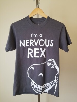 Disney Parks I'm a Nervous Rex Toy Story Gray T Shirt Size Small