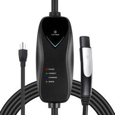 Level 1 Tesla Charger - 110V, 15 Amp, NEMA 5-15 Plug, 16 ft Extension Cord - Car