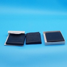 Lot of 3 mens genuine leather wallets 1 try in 2 by folds new other