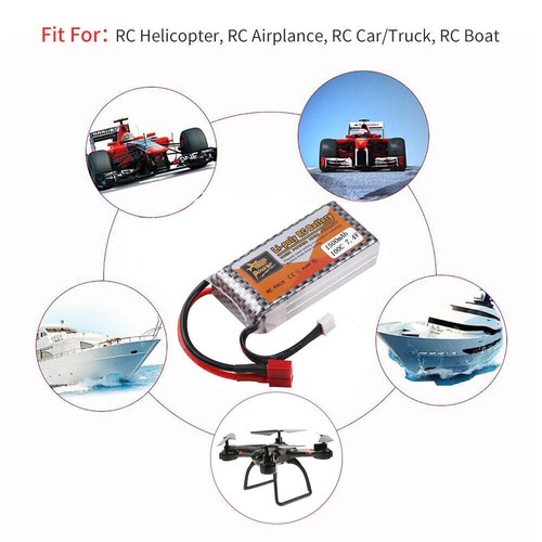 1× 7.4V 1500mAh 100C LiPo Battery 2S with Deans T Plug for RC Car Airplane Drone - Picture 5 of 5