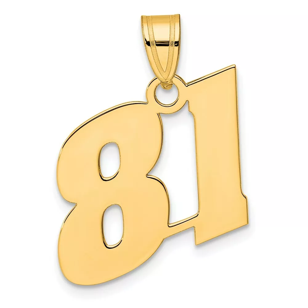 Number 4 hotsell gold pendant