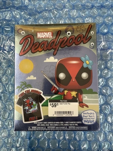Pop Marvel Collectors Box: Metallic Deadpool Mermaid Tee L Brand New SEALED