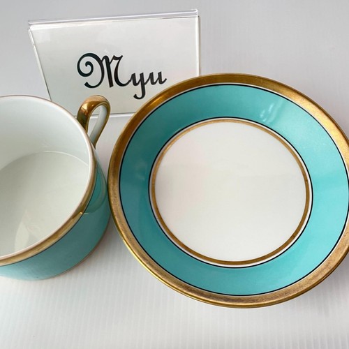 Seltene Richard Ginori Impero blau CONTESSA türkis Tasse & Untertasse Vintage Doccia Indaco - Bild 10 von 14