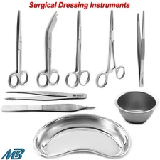 Surgical Dressing Operating First Aid Nursing Surgical Scissors Tweezers Tray CE