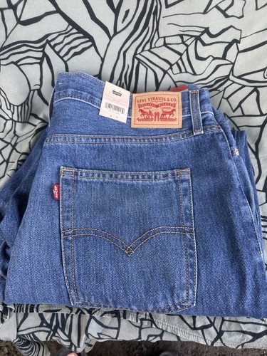 Levi's '94 Baggy Straight Leg Medium Blue Wash Mid Rise Cotton Women's 32 x 31