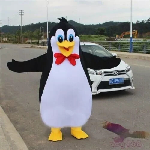 Parade Penguin Mascot Costumes Cartoon Madagascar Animal Halloween Adult Cosplay - Picture 3 of 4