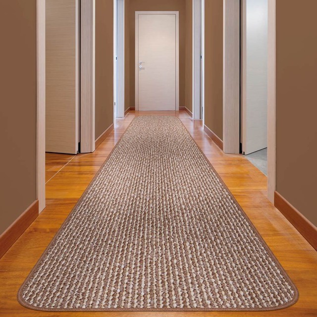 12 FT X 36 in Skidresistant Carpet Runner Praline Brown Hall Area Rug