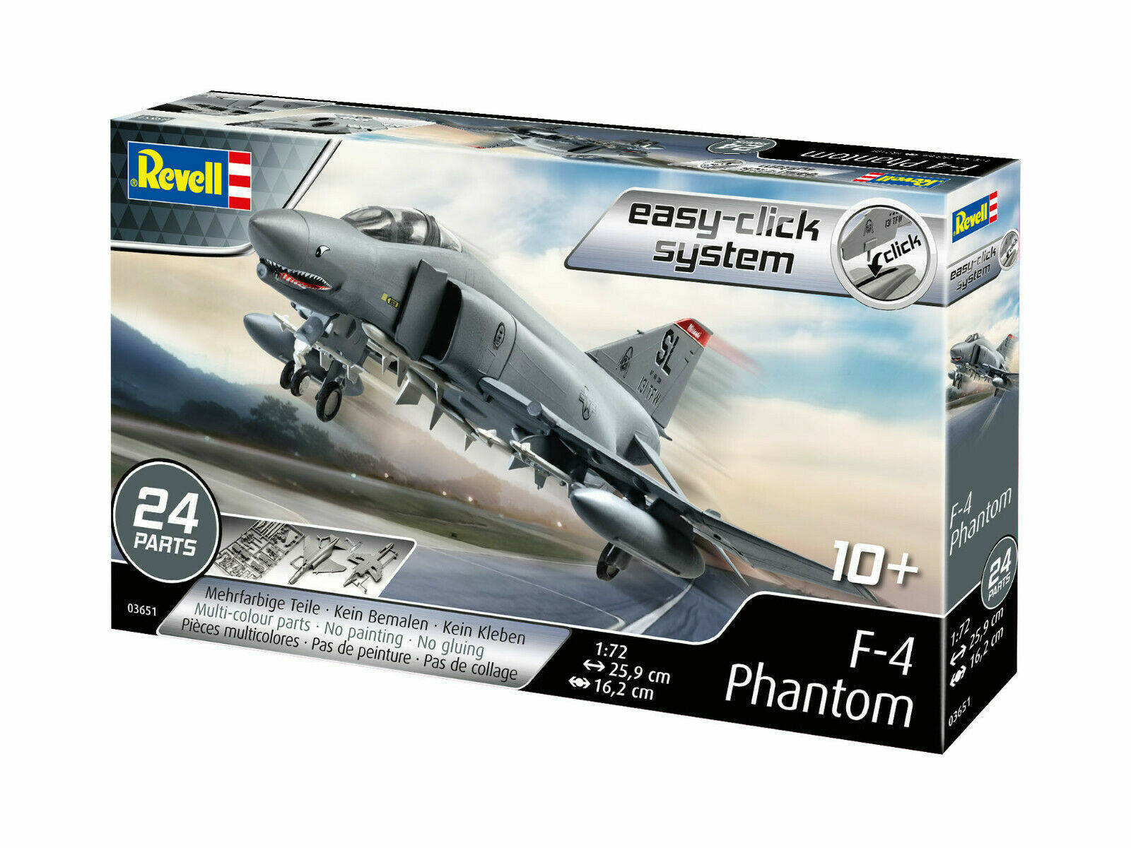 REVELL EASY CLICK 1:72 KIT AEREO AD INCASTRO PHANTOM F-4    PARTI 24  ART 03651