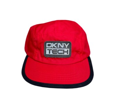 Vintage DKNY Tech Red Nylon Hat Unisex One Size
