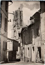 Real Photo Priest Street, the Cathedral, Albi, France RPPC Postcard