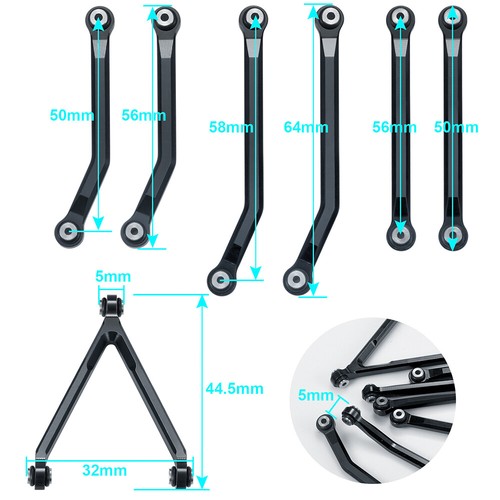 1Set High Clearance Chassis Links for Axial SCX24 Jeep JLU C10 Bronco - Picture 19 of 19