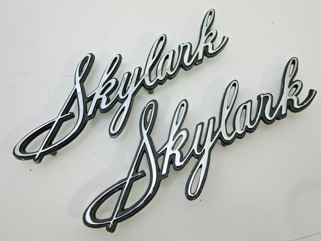 1967 Buick Skylark Quarter Panel Emblem Pair 7660799 Genuine Gm Two 2 For Sale Online Ebay