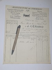 Facture Manufacture de Sommiers GERARD Dôle 1890