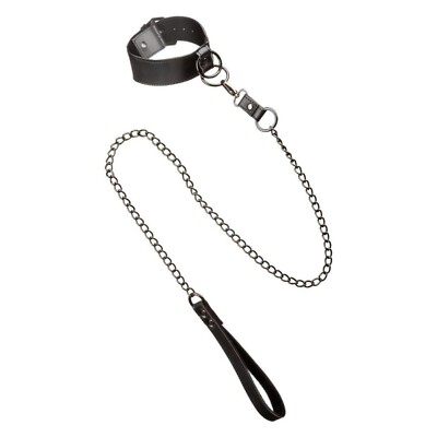 Adjustable Collar With Chain Leash BDSM Erotic Gear Fantasy Restraint Sex  Toy | eBay