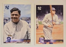 2025 Topps Archives Image Variation Babe Ruth (#144) Yankees Dual Cards