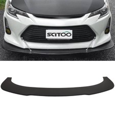 Front Bumper Lip Universal V2 Style Unpainted Matte Black PU Chin Spoiler