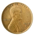 1938 S Lincoln Wheat Cent Fine Circulated Condition