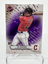 2023 Topps Pristine Bo Naylor #196 Purple Refractor 34/99 (RC) Cleveland