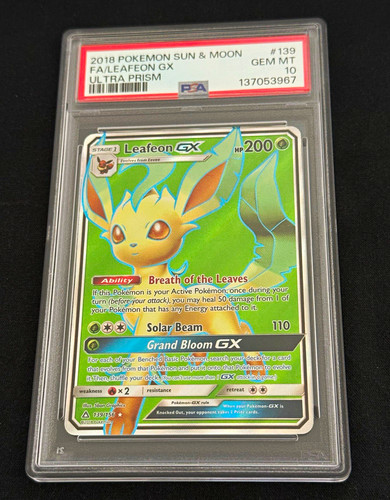 Leafeon-GX graded PSA 10 for sale on eBay