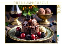 Calvendo Puzzle Chocolate Soufflé With Liquid Chocolate And Fruit | 1000 Pieces,