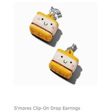 Claire's S'mores Clip On Earrings Food Dessert Kawaii Fun Kidcore Jewelry