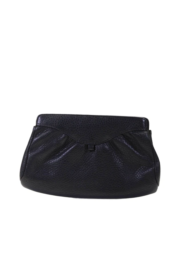 Cartera billetera de cuero texturizado con cierre magnético negra talla S Cole Haan para mujer Foto 3 de 4