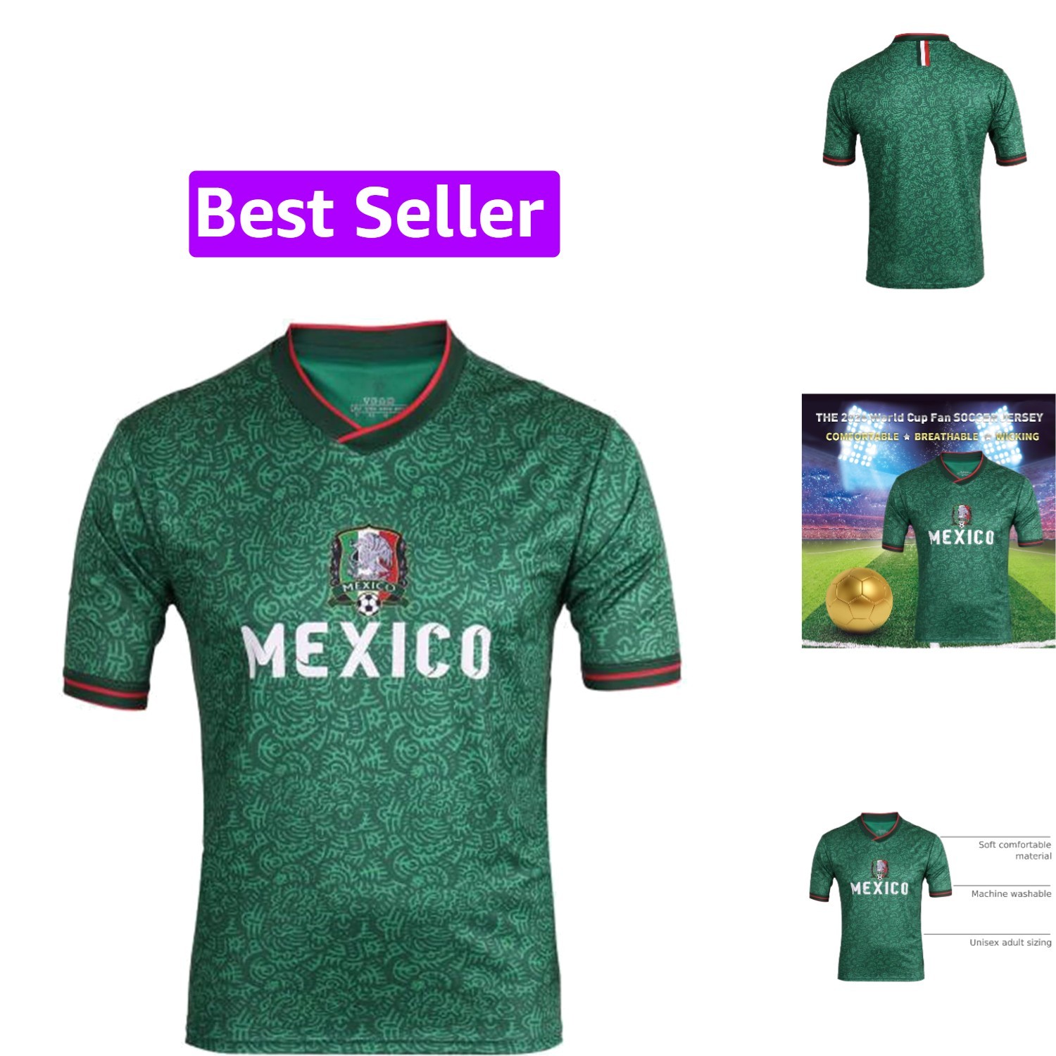 Fan Soccer Jersey for 2026 World Cup Fan Soccer Jersey - Argentina, Brazil, M...