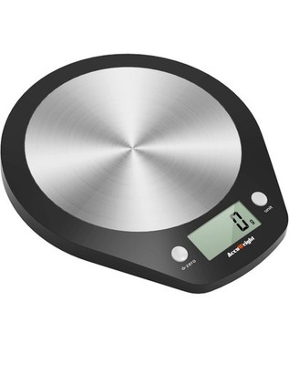 Accuweight 203 Digitale Küchenwaage, Elektronische Edelstahl-Lebensmittelwaage