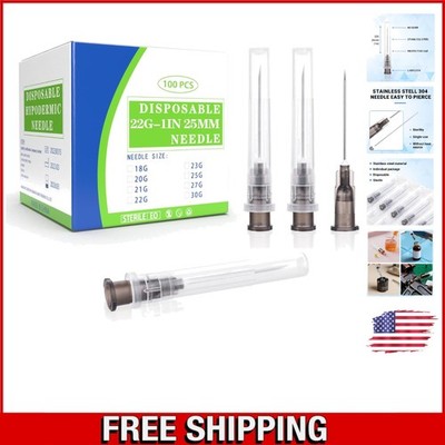 High-Quality 22GA 1 Inch Needles - Disposable, Individually Wrapped for Safety
