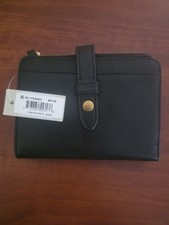 Fossil FIONA Leather Wallet Multifunction BIFOLD BLACK New With Tags Perfect