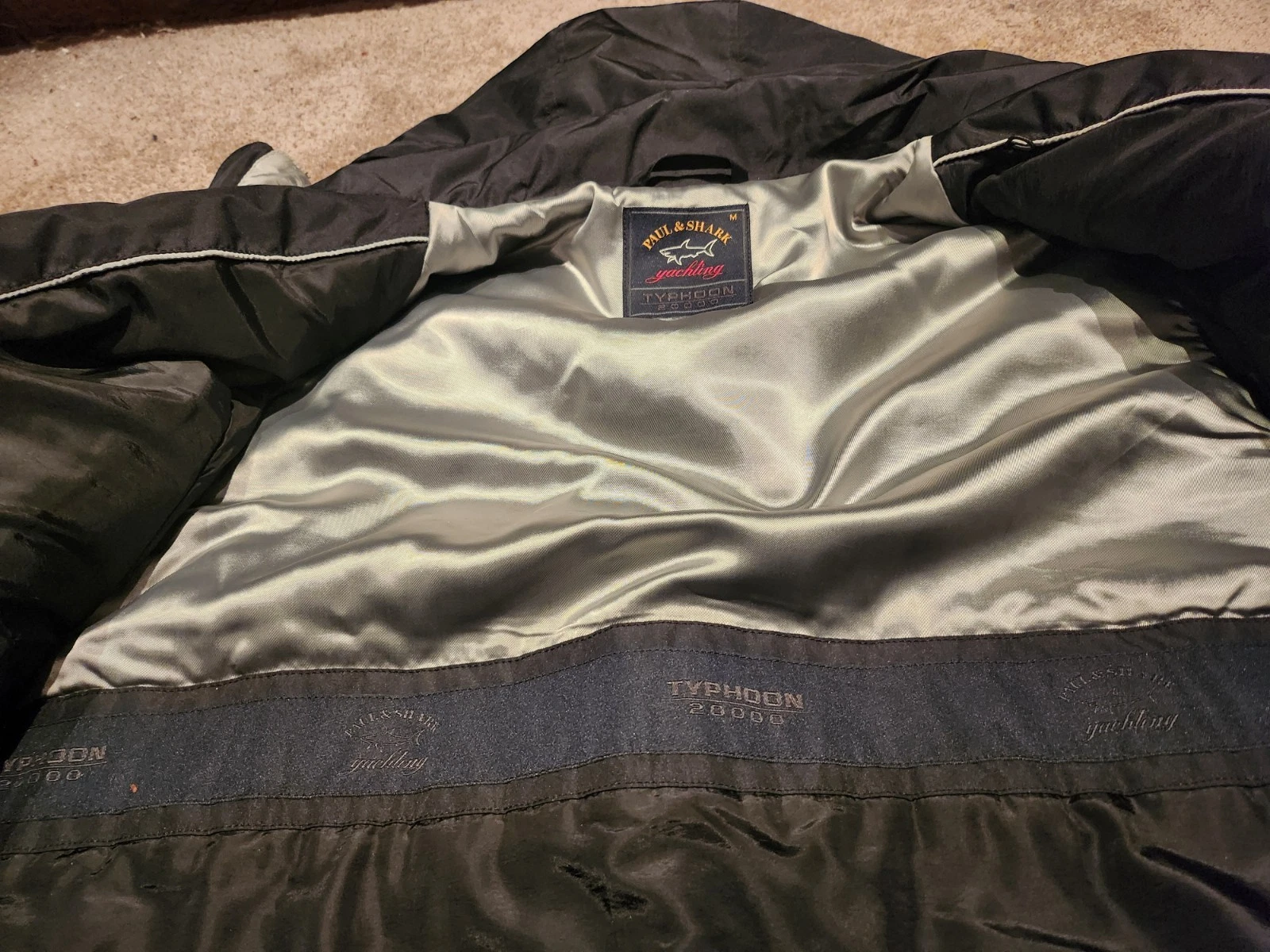 Mens Paul & Shark TYPHOON 20000 Black Jacket M Medium Thermometer image 8