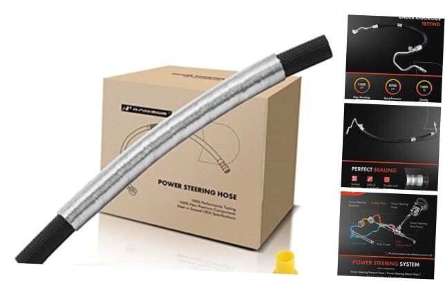 Power Steering Reservoir/Suction Line Hose Assembly Compatible with Mini