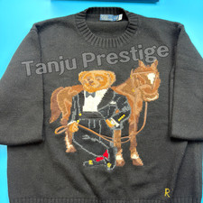 POLO RALPH LAUREN Polo Bear Horse Wool Sweater Men s Medium