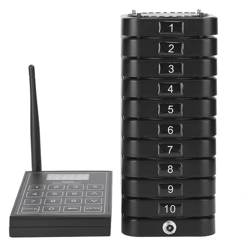 Pager 1 To 10 Meal Puller Queue Wireless Calling System Receiver For Restaur SAL - Zdjęcie 17 z 28